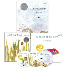 Nobyong 歌唱英語 李歐·李奧尼精選厚紙書3冊 + CD 3片套組, JY Books