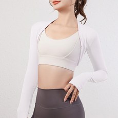 LUNA GIRL 女款瑜珈短版開襟衫 L24SPC013122