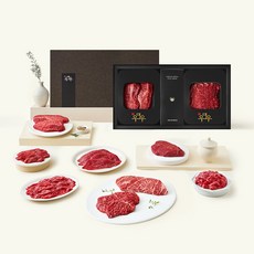 우미우 미경산암소 1++(9) 선물세트 1.6kg (등심 200g + 안심 200g + 채끝 200g + 부채살 200g + 정육 구이용 200g + 불고기 200g x 2개입 + 국거리 200g) (냉장), 1세트