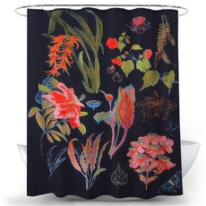플라워문 샤워커튼 TYPE5 165 x 180 cm, 1개