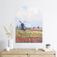 SANGSANG HOO 拱形海報 莫內 鬱金香花田
