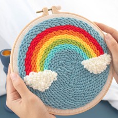 戳戳針刺繡套組, 1套, 彩虹