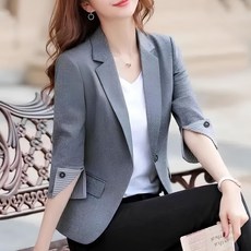 아뗄릭 여성용 엘로인 심플 7부 테일러드 자켓 10434
