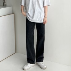 MEOSIDDA 男款水洗寬牛仔褲