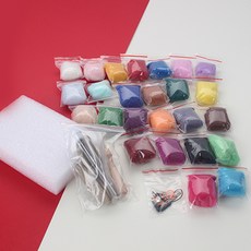 初學者羊毛氈DIY組, 1套, 混色