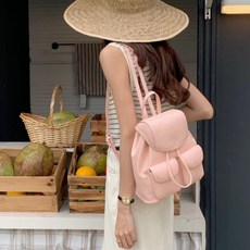 Pink Bag 女士 Serendi 亮面迷你後背包, 粉紅色