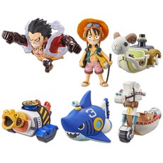 BANPRESTO One Piece World Collectible Wallcall WCF Treasure Rally Vol 1 第 1 件人偶 6 件套, 1套