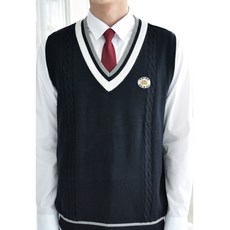 GYOBOKMALL 孩童灰白線校服馬甲