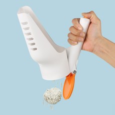 PASTEL PET 貓咪一觸式砂鏟, 1個, 白色