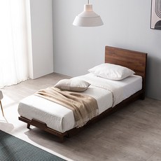 잉글랜더 루아 미니 일반헤드 침대 프레임 + DH 라텍스 독립 매트리스 세트 방문설치, 멀바우브라운