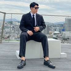 Fivelarge 男款大尺碼寬鬆版型四季標準西裝套裝