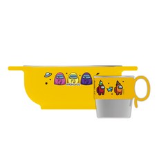 LE BARN AMOUG US防滑不鏽鋼手把碗+杯子, 混色, 1組