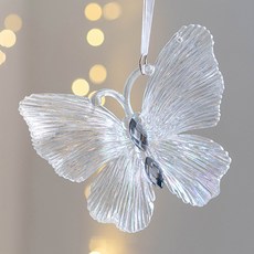 Homeflow 透明極光色聖誕樹裝飾蝴蝶, 極光透明, 1個