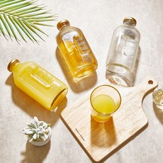 復古方形果汁玻璃瓶 20入, 500毫升, 單一顏色