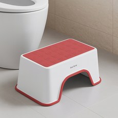 바브레 논슬립 1단 디딤대, 레드, 1개