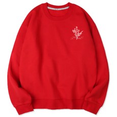 VENHIT 野花圖案寬鬆刷絨長袖上衣