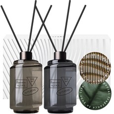 플렌느 트위스트 디퓨저 500ml x 2p + 디자인 코스터 2p 세트, 화이트코튼, 2개
