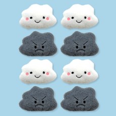 펫모닝 고양이 퐁신퐁신 캣닢토이 2종 세트, 흰구름, 먹구름, 4세트