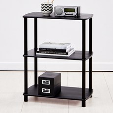 KUTSUWA HiLiNE 藝廊圓角方形層架, 黑色, 3層