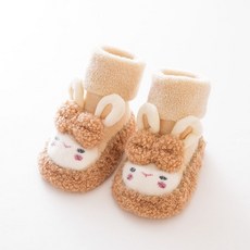 Bebeniz 幼兒毛圈動物加厚學步襪