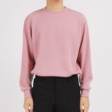 다꾸앙 남성용 솜사탕 오버 골지 니트 맨투맨 F08Y3_tn5283