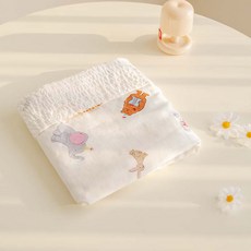 FORMONGDE 嬰幼兒鮮奶油莫代爾紗羅紋毯, 蠟筆派對