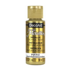 DecoArt Americana Dazzling 金屬壓克力顏料 4 Bright Brass, 59ml, 1色