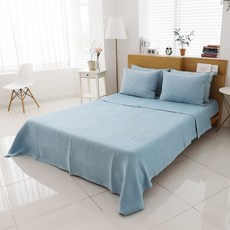 Decogram Punggi人造絲忠武絎縫涼感夏季三層被, 天藍色