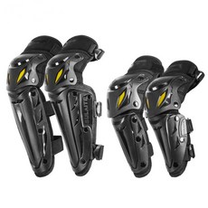 SULAITE 生存遊戲騎車長款護具組 25-AA235 護肘 2入+護膝 2入, 黑色