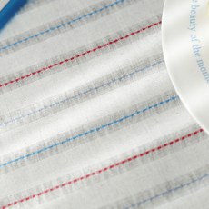 寬幅 30支色織棉 Tones Stitch 條紋布料 1481, 灰色, 1個