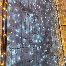 Dometopia 含電源插孔黑線 LED 精靈燈串 300燈 30公尺, 1個, 白色