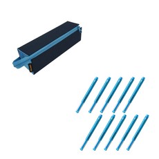 TRES BIEN Multi-Pen Case + Kokuyo Beetle Tip 3way Highlighter 10p Set, 藍色（案例），天空（高光筆）, 1套