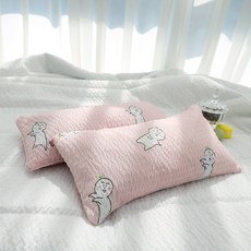 Begozani 泡泡紗人物印花枕套 2入