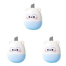 Dadaraland小熊快遞運單資訊橡皮擦 藍色, 3個, 單一顏色