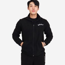 Roka刷毛太極旗刺繡高領防寒拉鍊外套