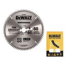 DEWALT 得偉 Wood 圓鋸片 230 x 25.4 x 80 mm DWA30002+Cooltosh 隨機交付套組, 1套