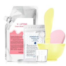 MediFlower V緊緻彈力軟膜霜 700g+海綿 2個+刮刀+攪拌碗+面膜粉+量杯+挖勺, 1組