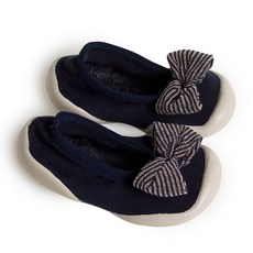 꼴레지앙 아동용 블루누이 스트라이프 리본 발레플랫 112G