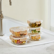 Color Wing 烤箱用密封容器 320ml x 3入 + 500ml x 2入 組, 混合顏色, 1套