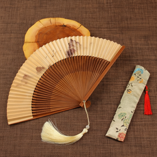 마켓피아 전통 디자인 액세서리 휴대용 접이식 부채, 풍경, 1개