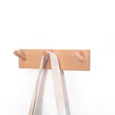 北歐簡約木質掛衣鉤 3鉤 LV75-1, 1個, 原木色
