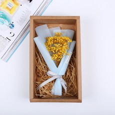 TheFlower 霧花乾燥花+盒子 TF-05, 黃色的