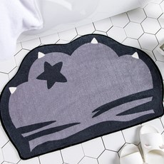 알럽홈 컬러풀 큐트 고양이 발바닥 발매트 TYPE2, 그레이