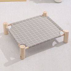 지앤와이 반려동물 휴식 공중 해먹 침대, 그레이격자, 1개