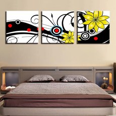 Market A 抽象花卉室內裝飾三分畫海報 TYPE07