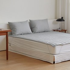 maatila Doze 60支高密度純棉固定帶床墊, 淺灰色