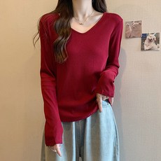 어썸풀 여성용 포멜링 브이 긴팔티