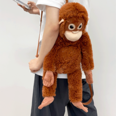 DEMIMOOD Osoongi 猴子玩偶揹包, 棕色