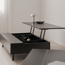 웰퍼니쳐 업네스 광폭 리프트업 테이블 1000 방문설치, 블랙