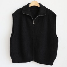 BBAEBBAE 女性雙向拉鍊針織背心馬甲